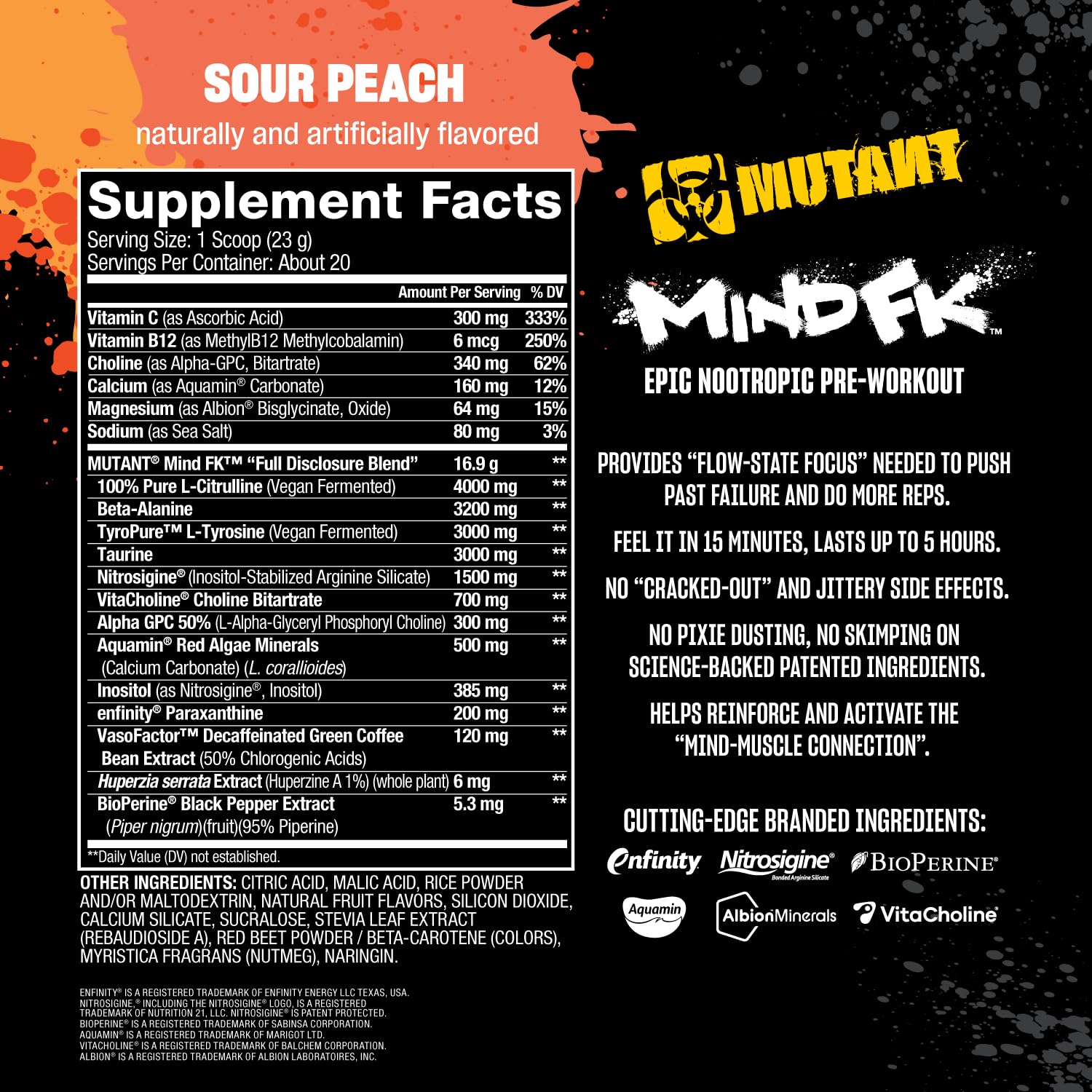 Mutant Mind FK ingrediente Enfinity Paraxantina destacado