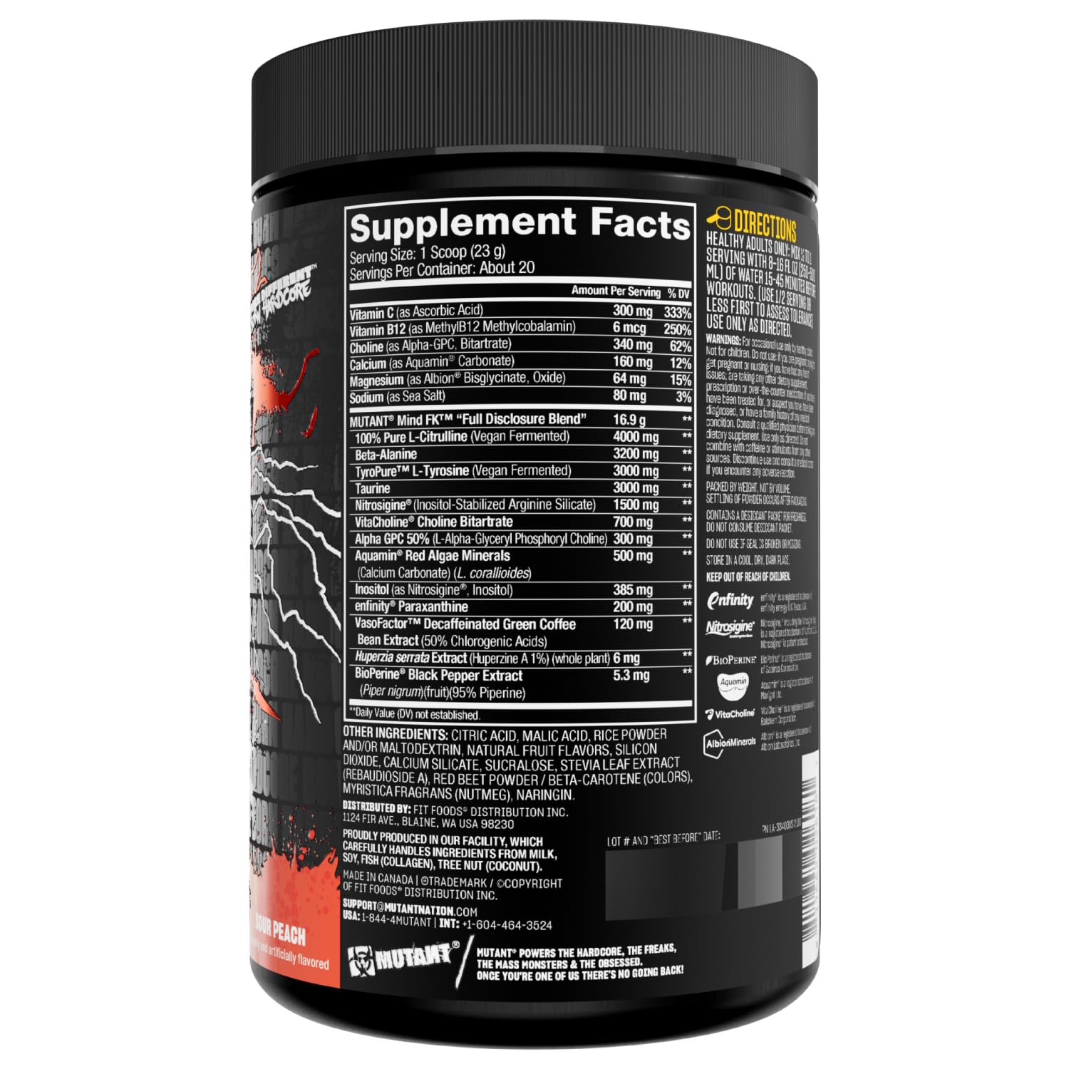 Mutant Mind FK preparado para pre-entrenamiento listo para mezclar