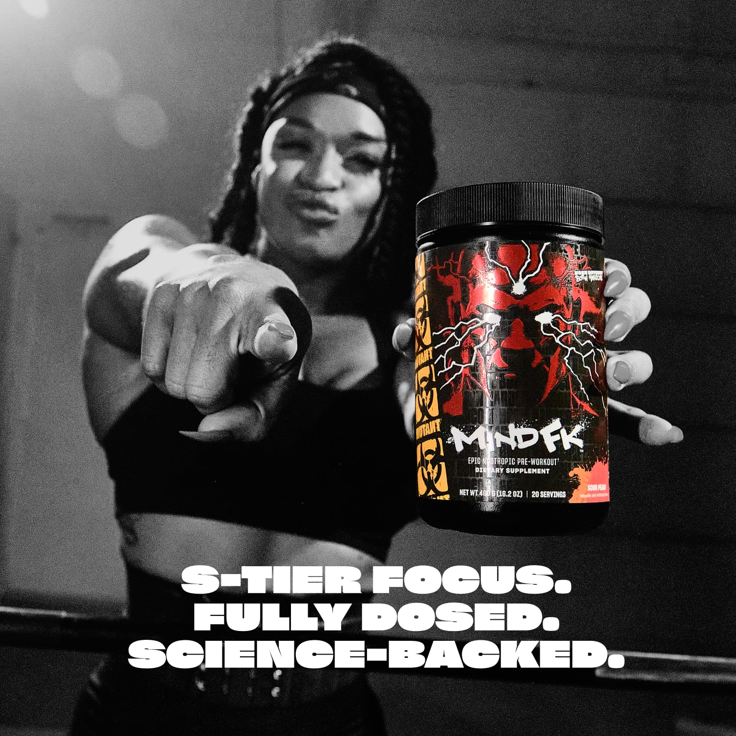 Mutant Mind FK sabor durazno agrio para preentrenamientos energizantes