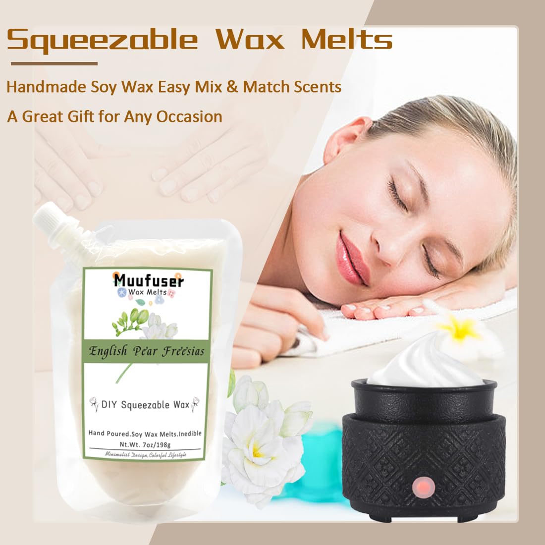Muufuuser vela de soja diseño creativo, perfecta para decoraciones personalizadas.
