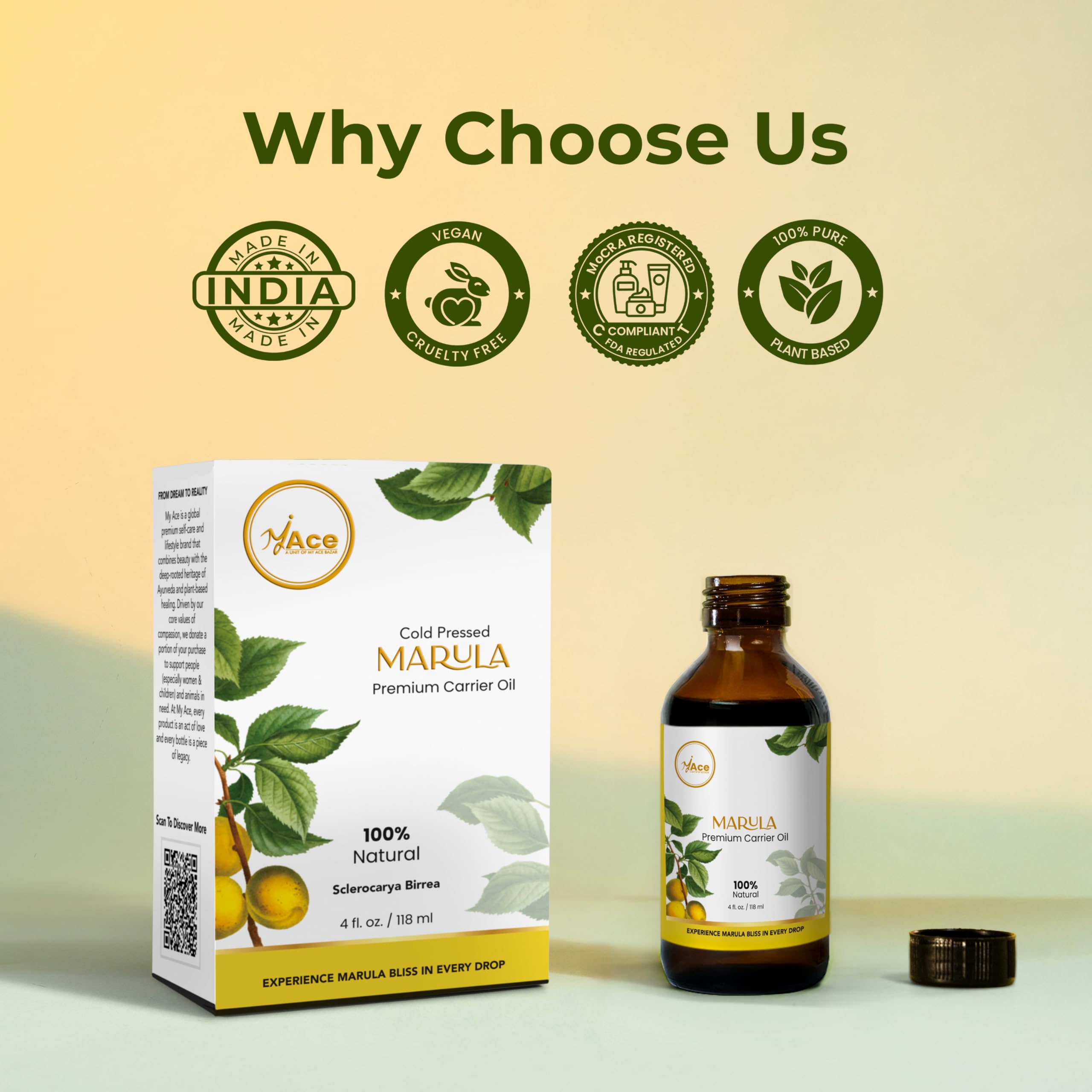 MY ACE Aceite de Marula: mezcla fácil con aceites esenciales para belleza casera.