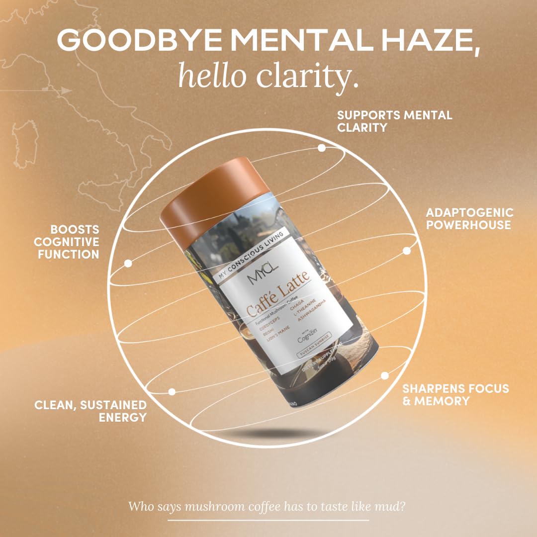 MYCL Cognizin Mocha Latte etiqueta organica, ingredientes limpios para una rutina consciente