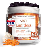 MYCL Limitless gominolas Cordyceps y Melena de León para enfoque estable.