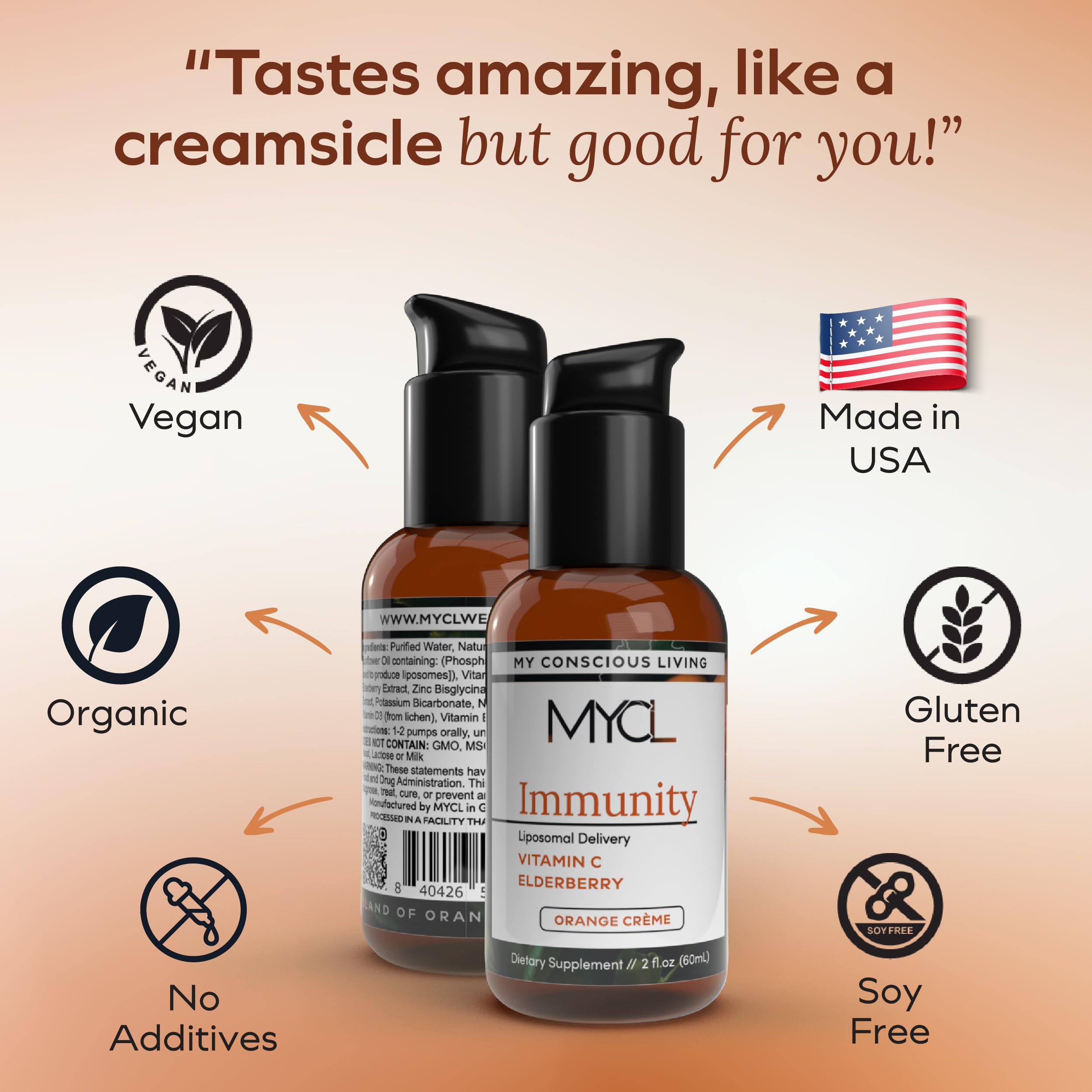 MYCL zinc y vitamina D3 vegana, complemento diario sin derivados.