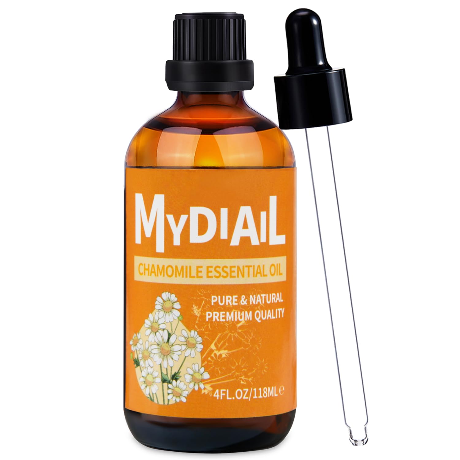 MYDIAIL aceite esencial manzanilla en botella ámbar para aromaterapia suave.