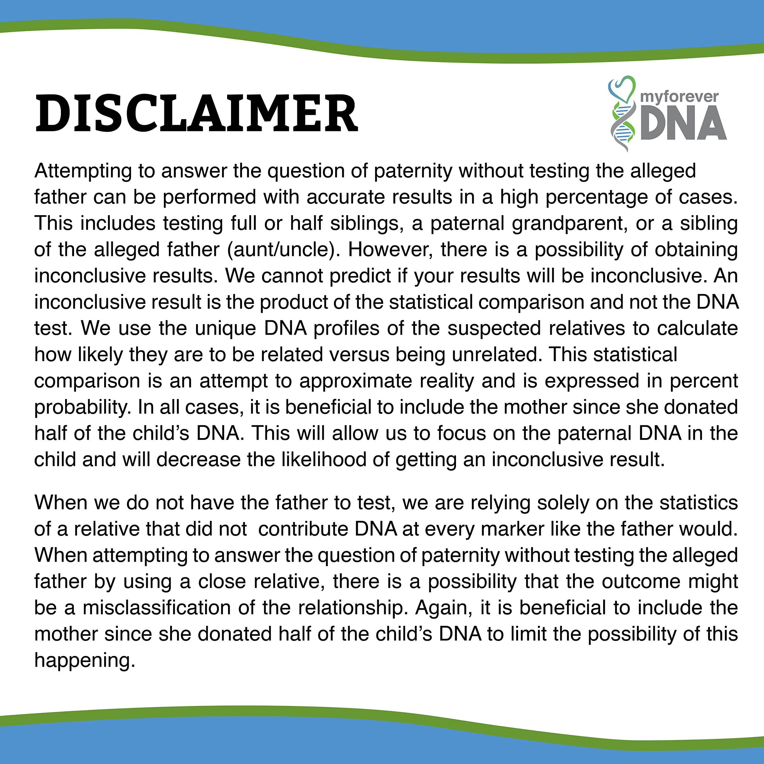 My Forever DNA confidencialidad total durante el proceso de prueba.
