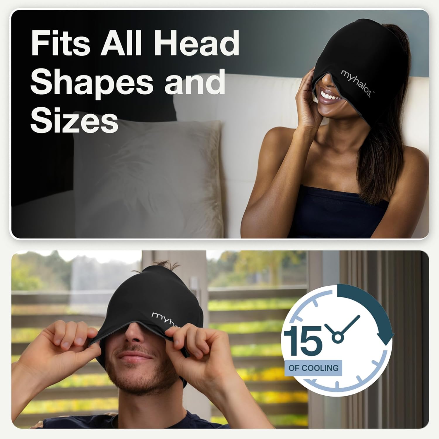 Gorro MyHalos Migraña ideal para resaca y dolor facial.