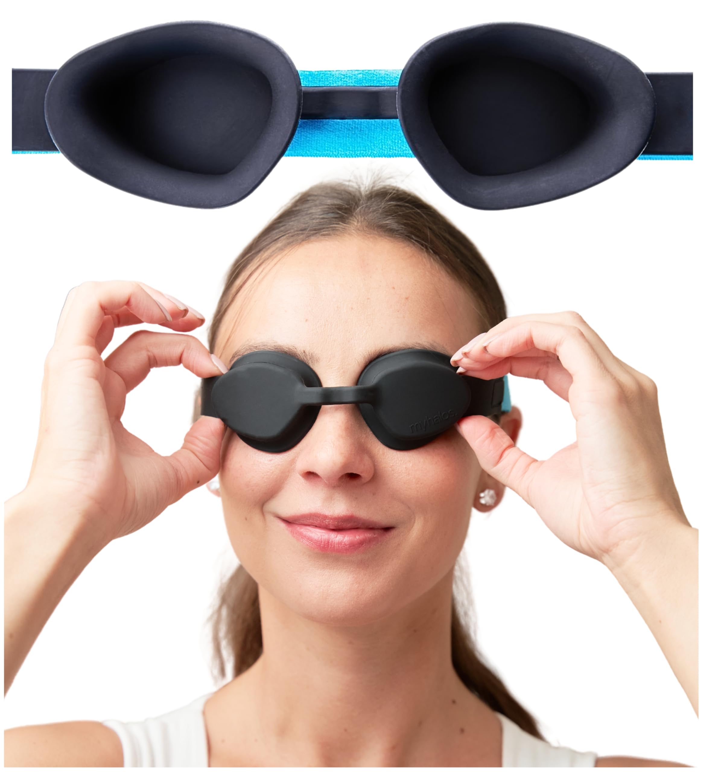 Gafas MyHalos con cámara de humedad para hidratar la mirada durante la noche