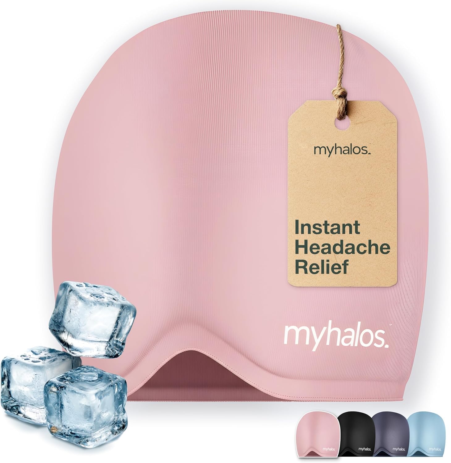 MyHalos Gorro de alivio para migrañas, diseño ergonómico, ofrece cobertura amplia y confort diario.