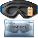 myhalos mascarilla sueño con diseño 3D contorneado para bloqueo total de luz