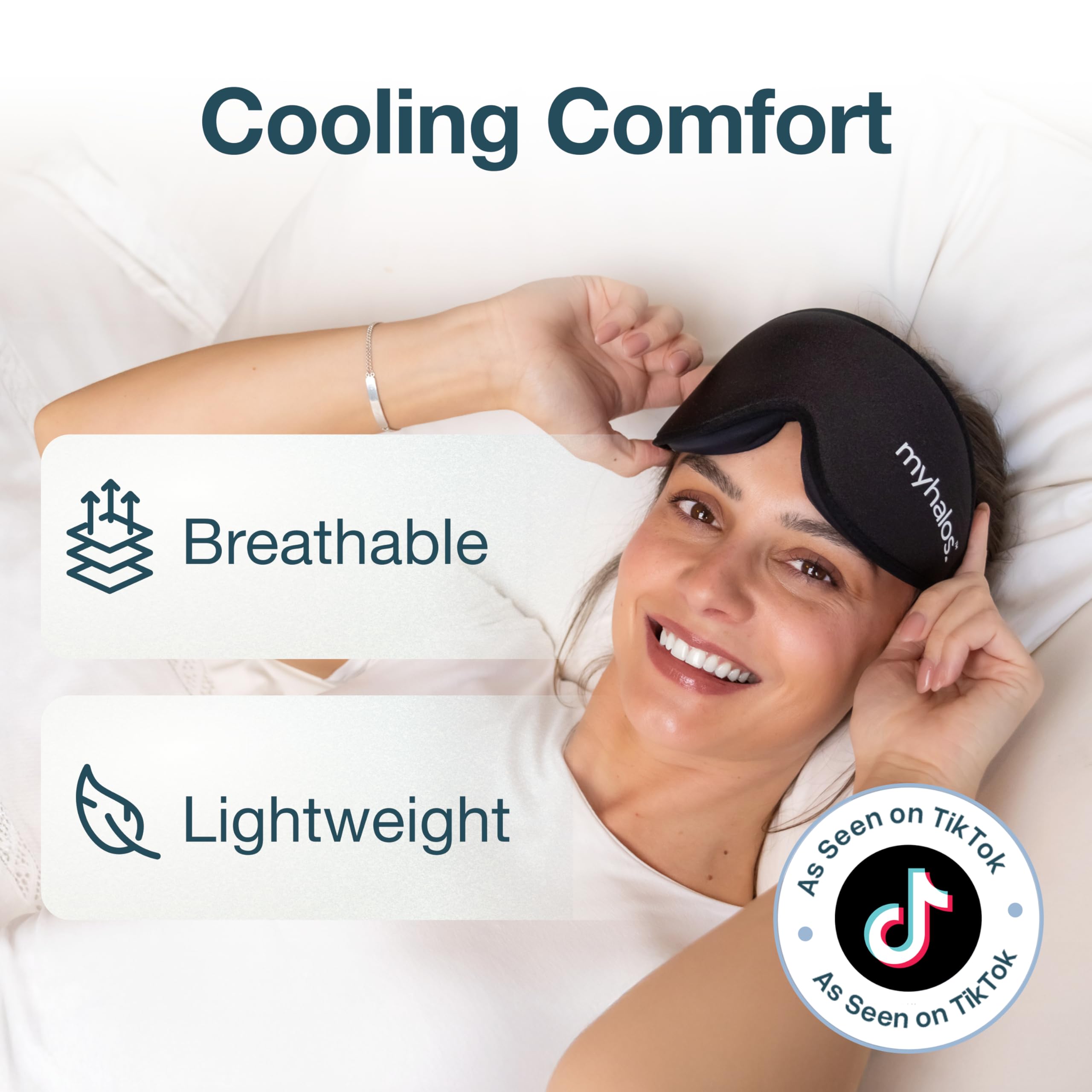MyHalos Sleep Mask viaje compacto para avión y hoteles