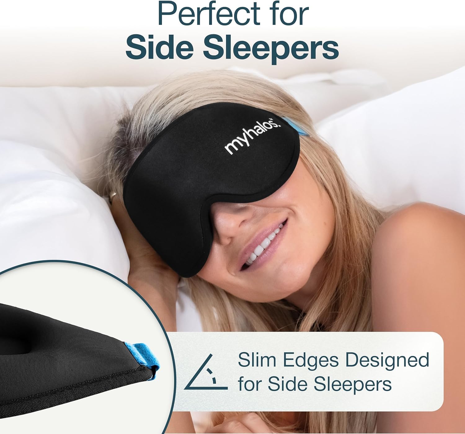 MyHalos Sleep Mask dormir de lado para durmientes de lateral