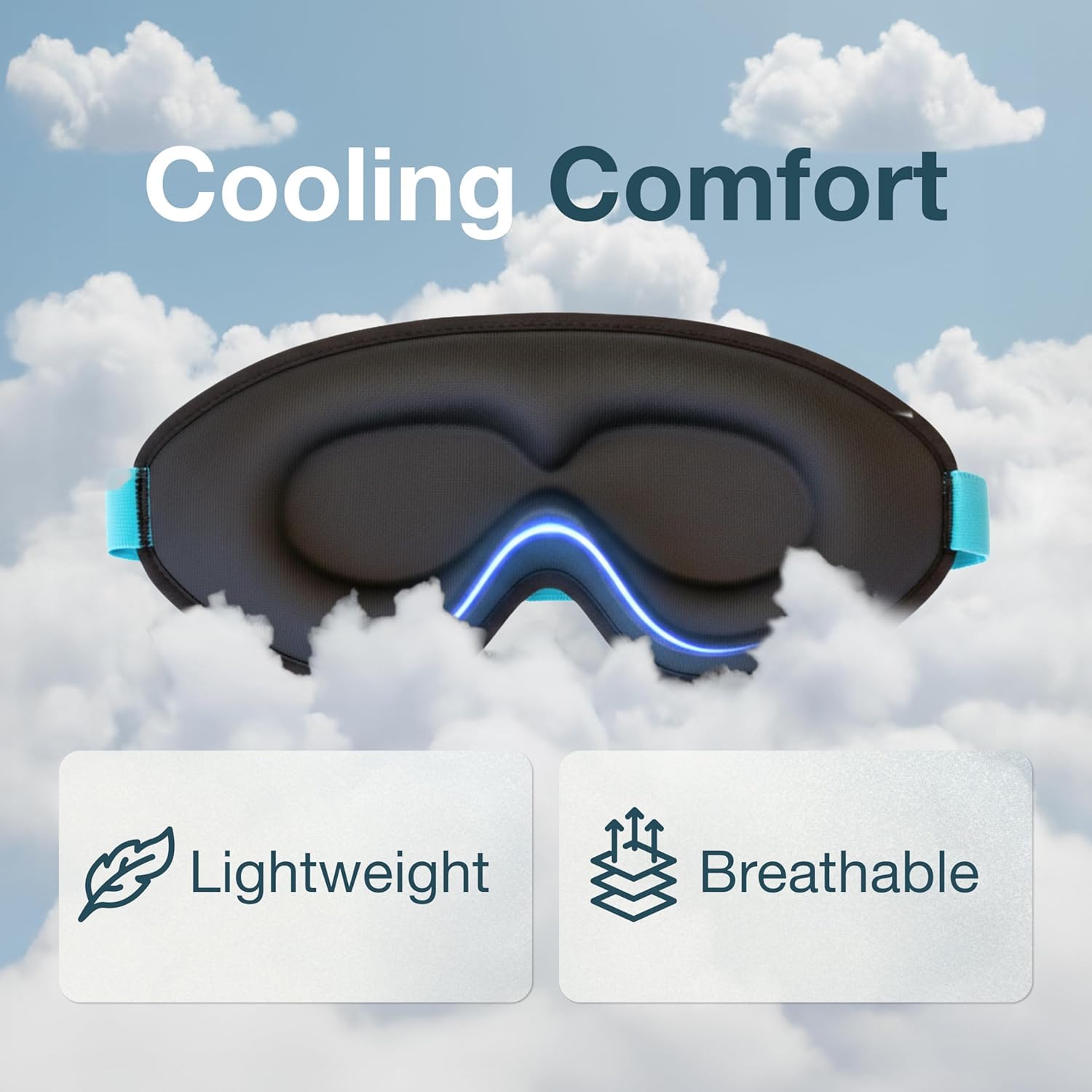 MyHalos Sleep Mask lavable a máquina para limpieza rápida