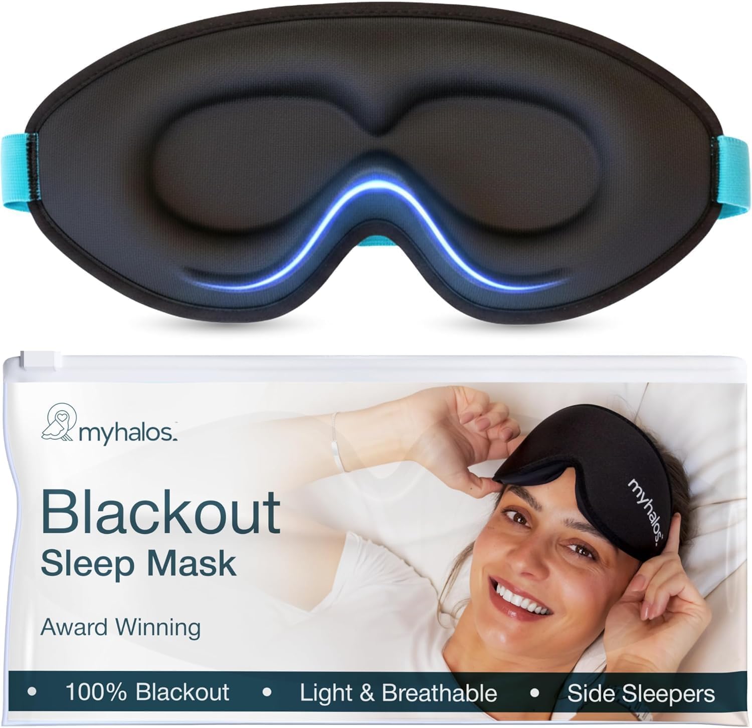 MyHalos Sleep Mask oscuridad 3D para dormir sin distracciones