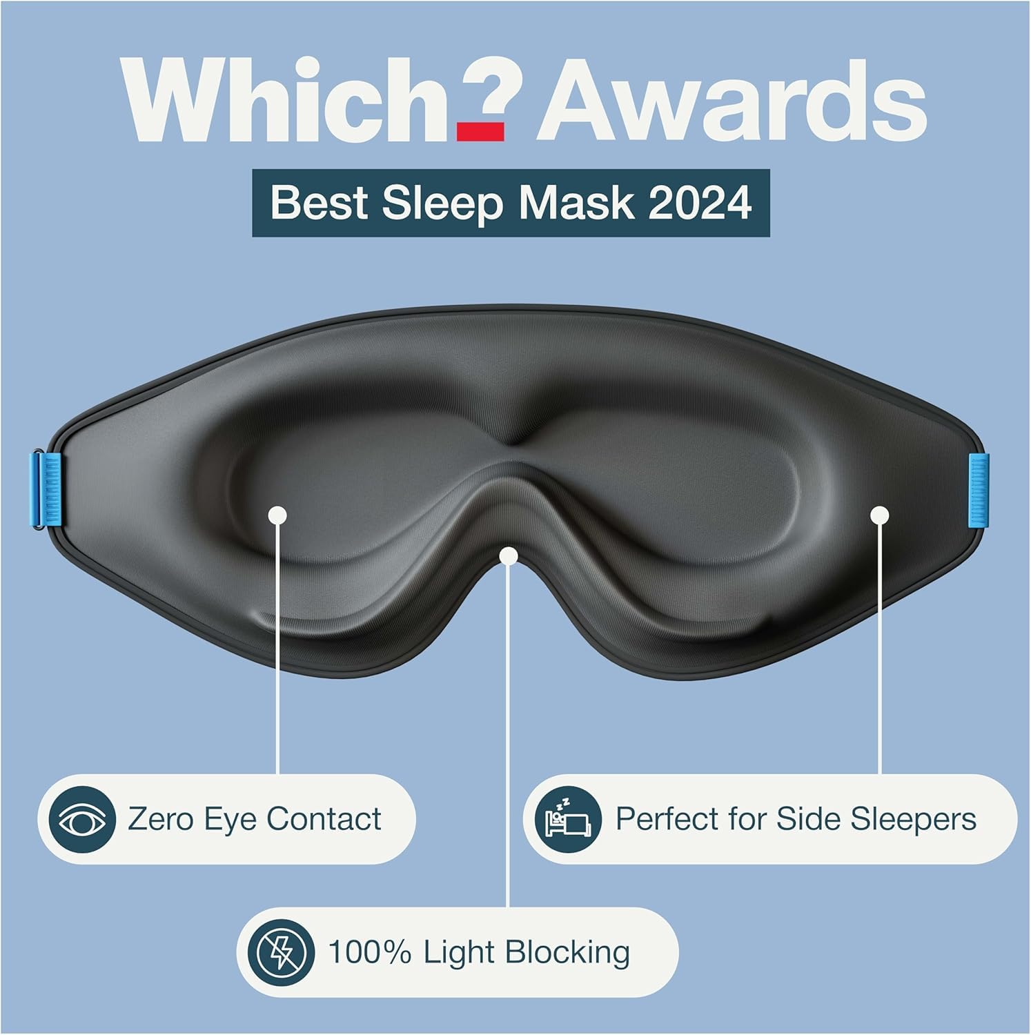 MyHalos Sleep Mask tejido transpirable para flujo de aire