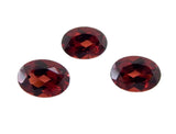 Garnet oval 5x7 mm de Myhealingworld, frontal, ideal para joyería artesanal y piezas elegantes