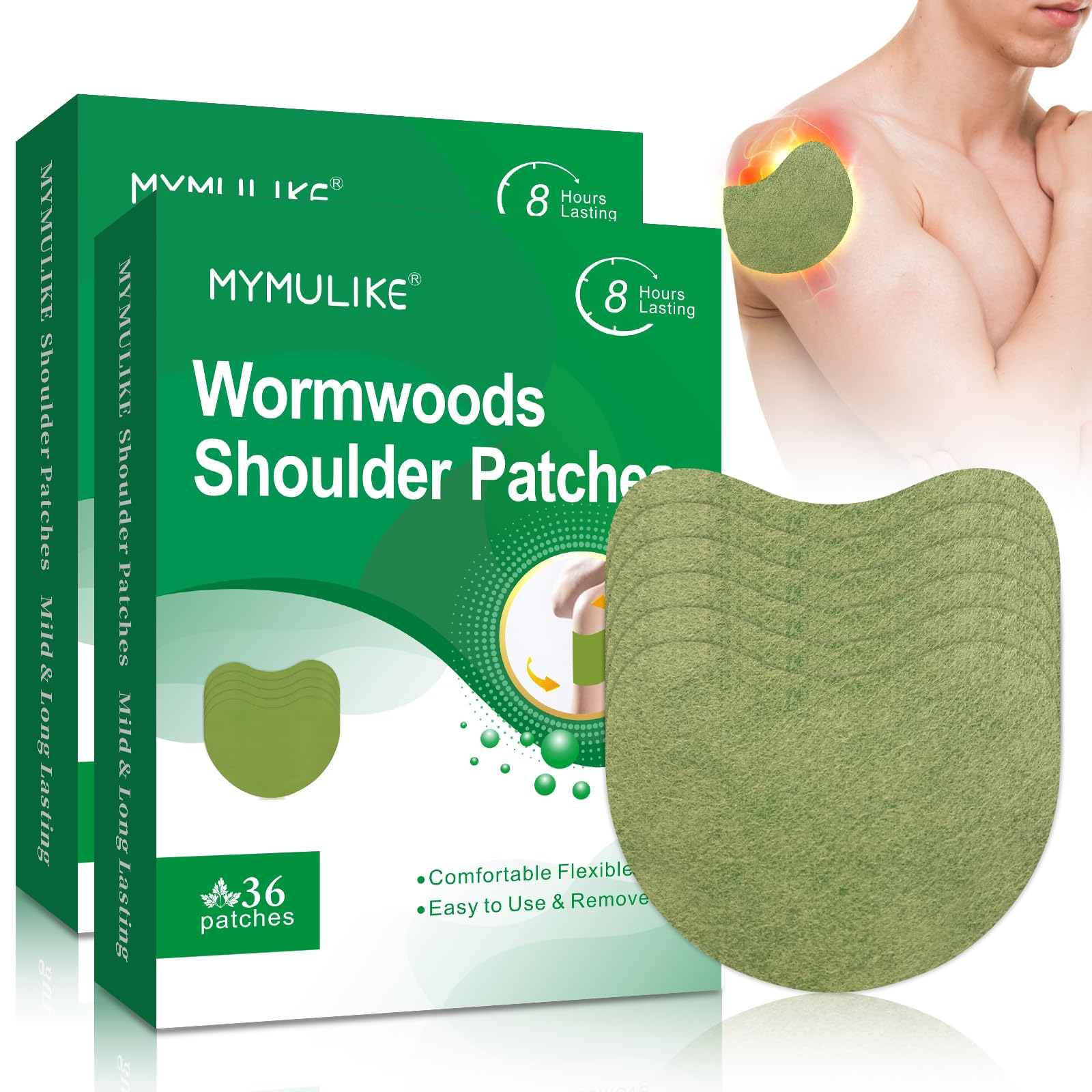 Parche térmico MYMULIKE para hombro con calor reconfortante.