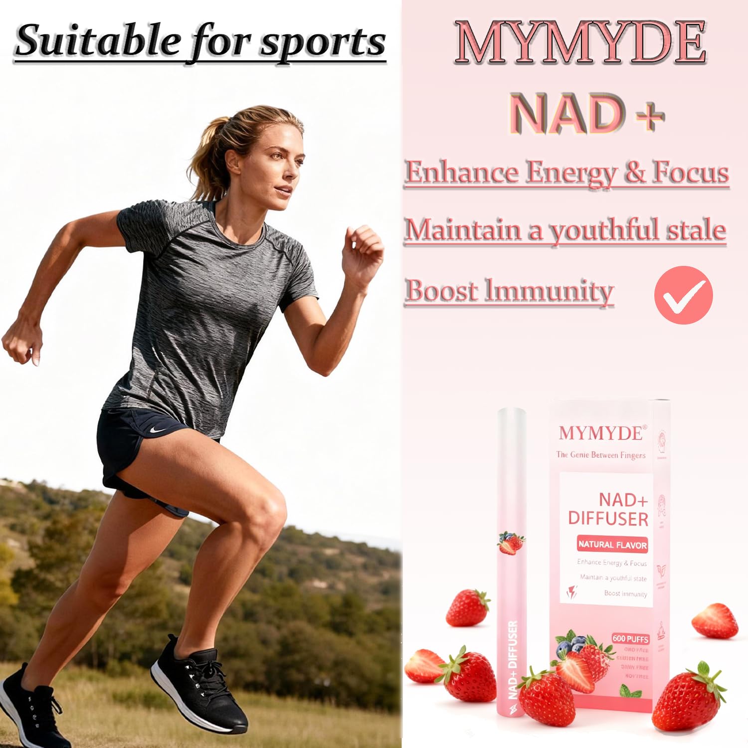MYMYDE bolígrafo-difusor con aroma suave para concentración.