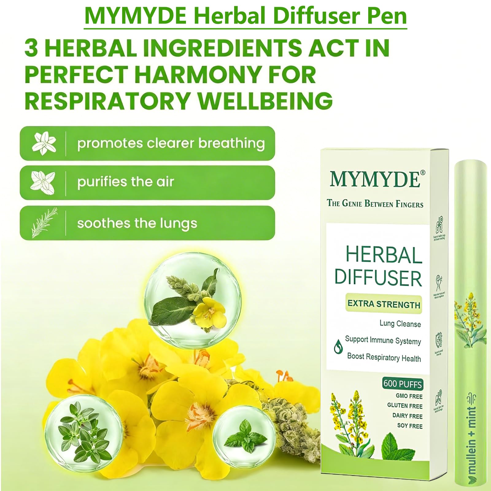 MYMYDE difusor herbal tomillo-menta aroma fresco diario
