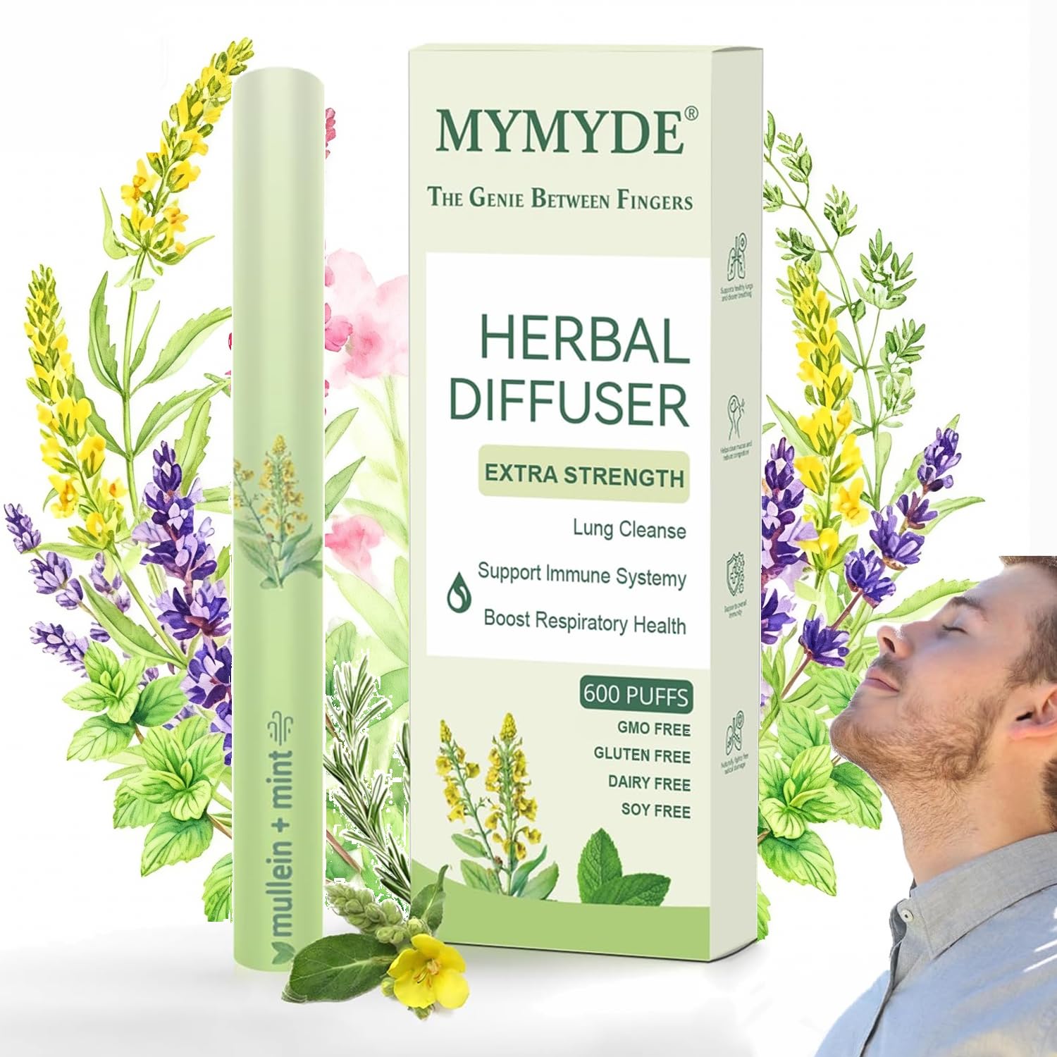 MYMYDE difusor herbal tomillo-menta para respiro más limpio