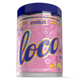 MyoBlox LOCO en lata, enfoque envase para energía previa al entrenamiento.