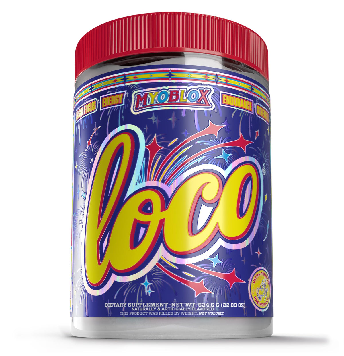 MyoBlox Loco, empaque del preentrenamiento, listo para empezar tu sesión con energía.