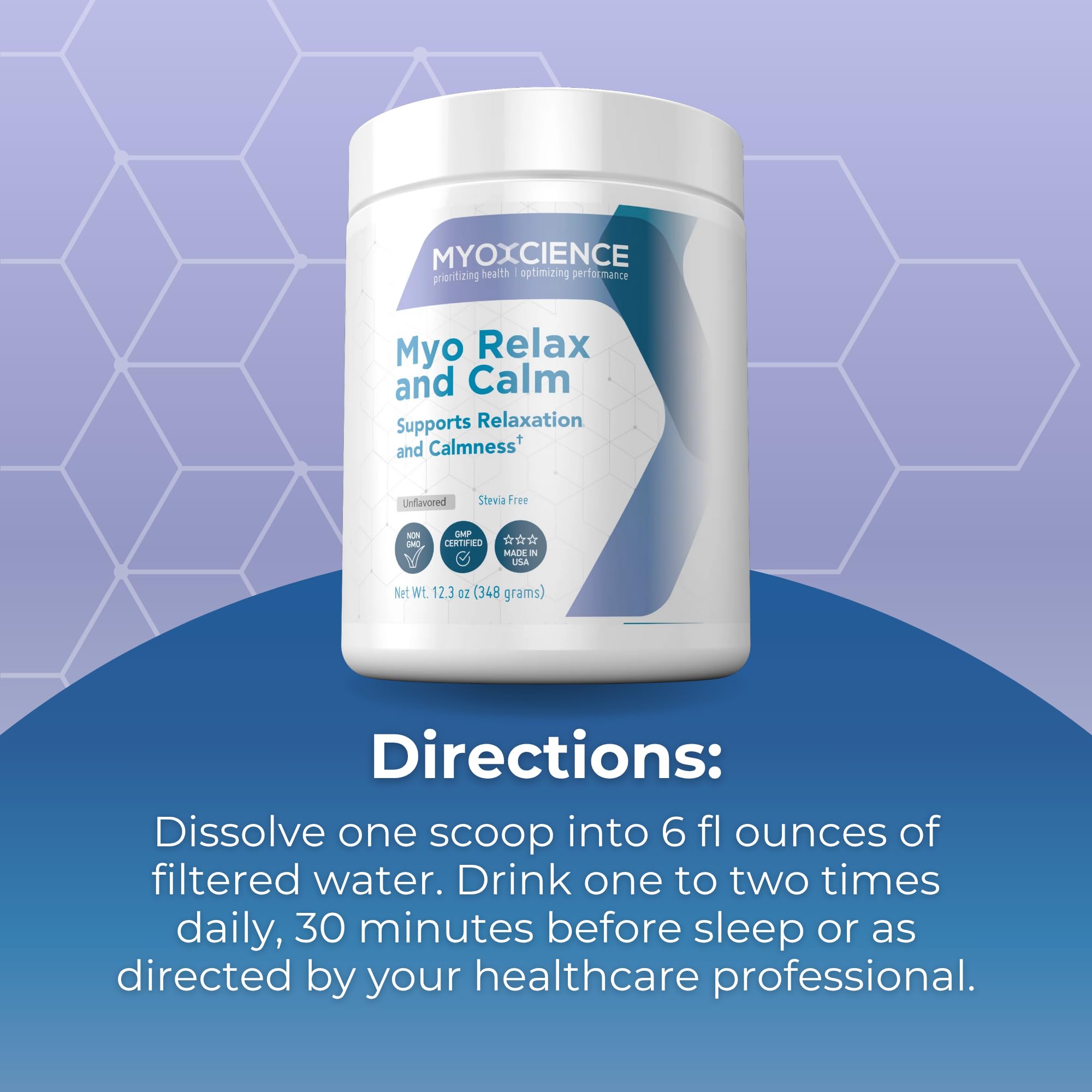 MYOXCIENCE Myo Relax & Calm presentacion-bote 60 porciones para rutina constante