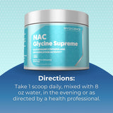MYOXCIENCE NAC Glycine Supreme, 30 porciones, opción conveniente para la rutina vespertina