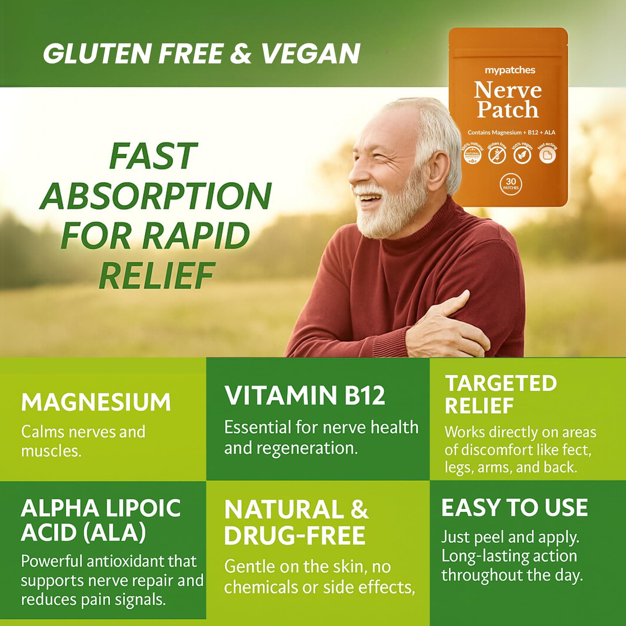 mypatches Fórmula planta vegana sin gluten