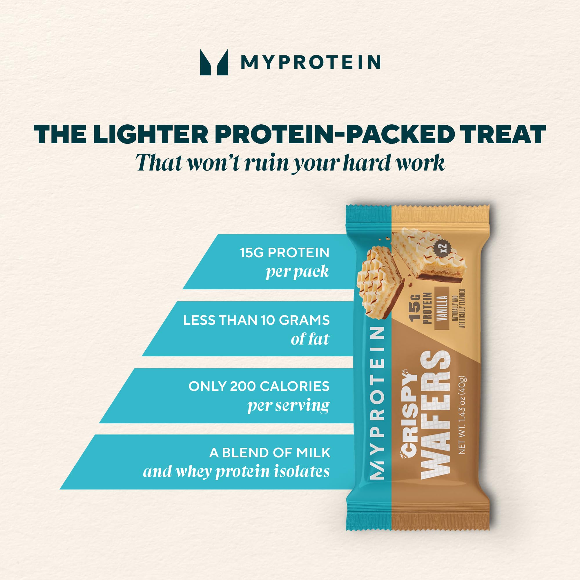 Textura crujiente de barrita Myprotein en primer plano