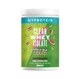 Myprotein Clear Whey Isolate en envase con etiqueta frutal y sabor Mike y Ike.