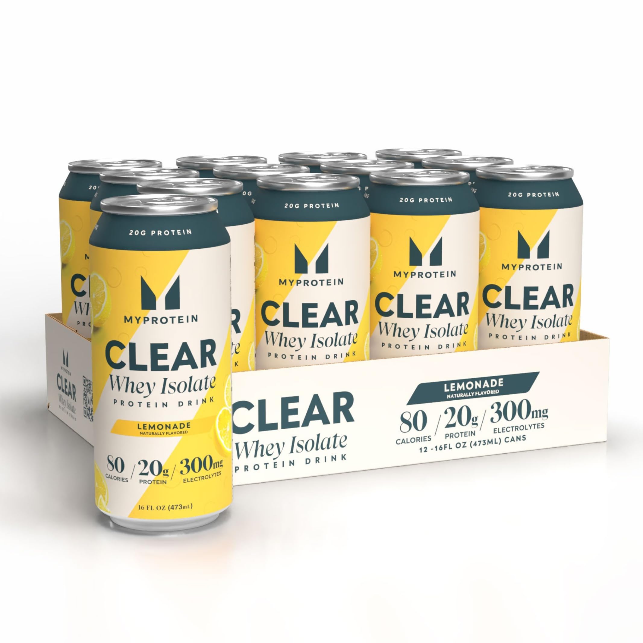 Myprotein Clear Whey Isolate, lata de limonada, refrescante y alta en proteína.