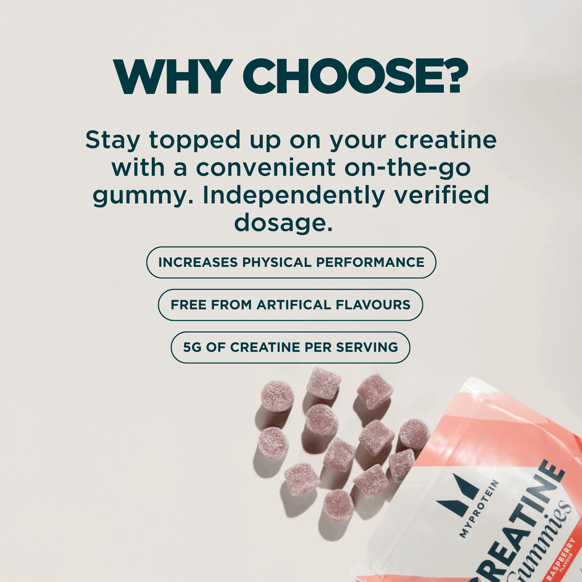 Creatina monohidrato de Myprotein, opción natural.