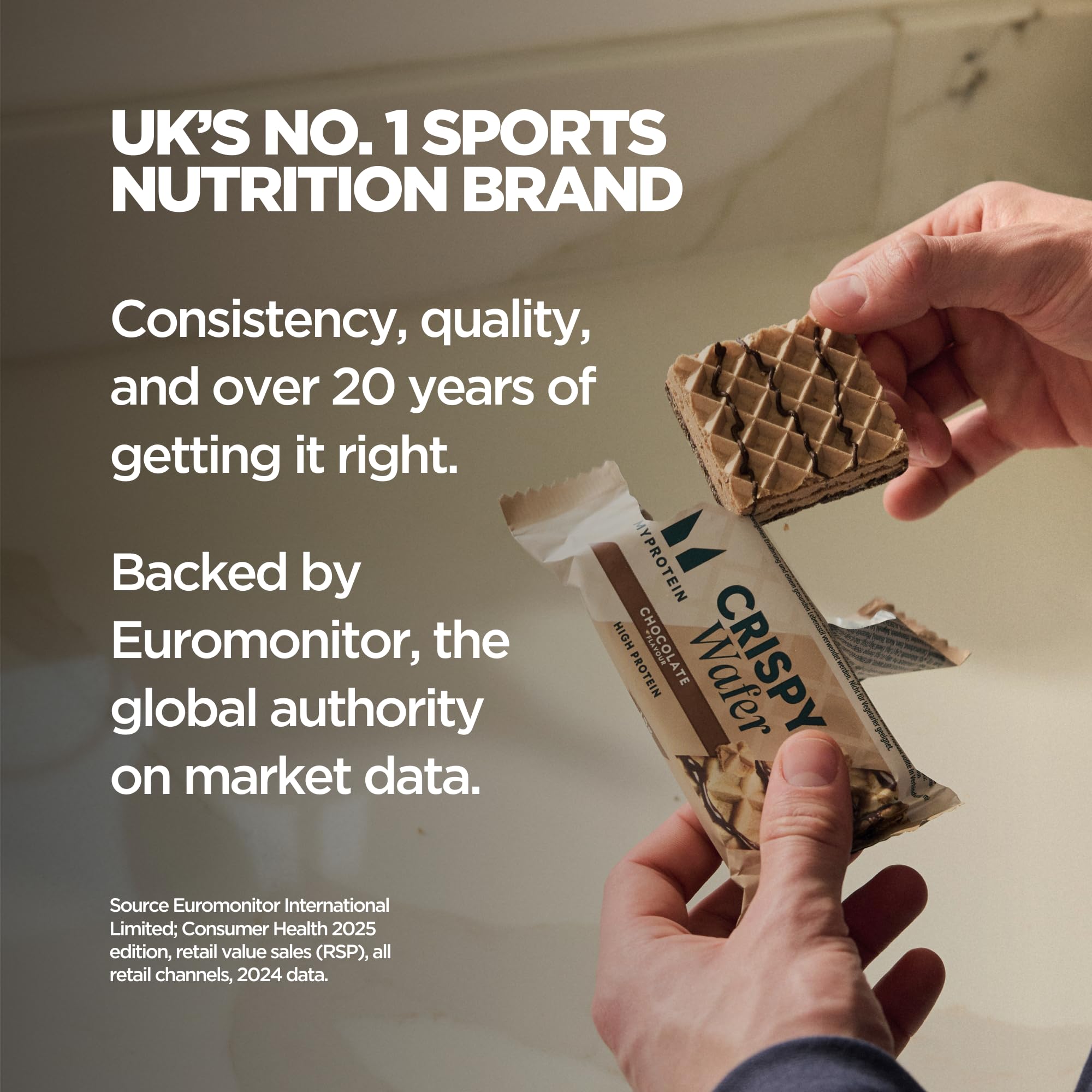 Myprotein Crispy Wafers caja de 10, snack práctico para llevar