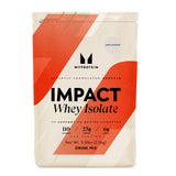 Myprotein Impact Whey Isolate en el paquete, práctico para iniciar tu entrenamiento.