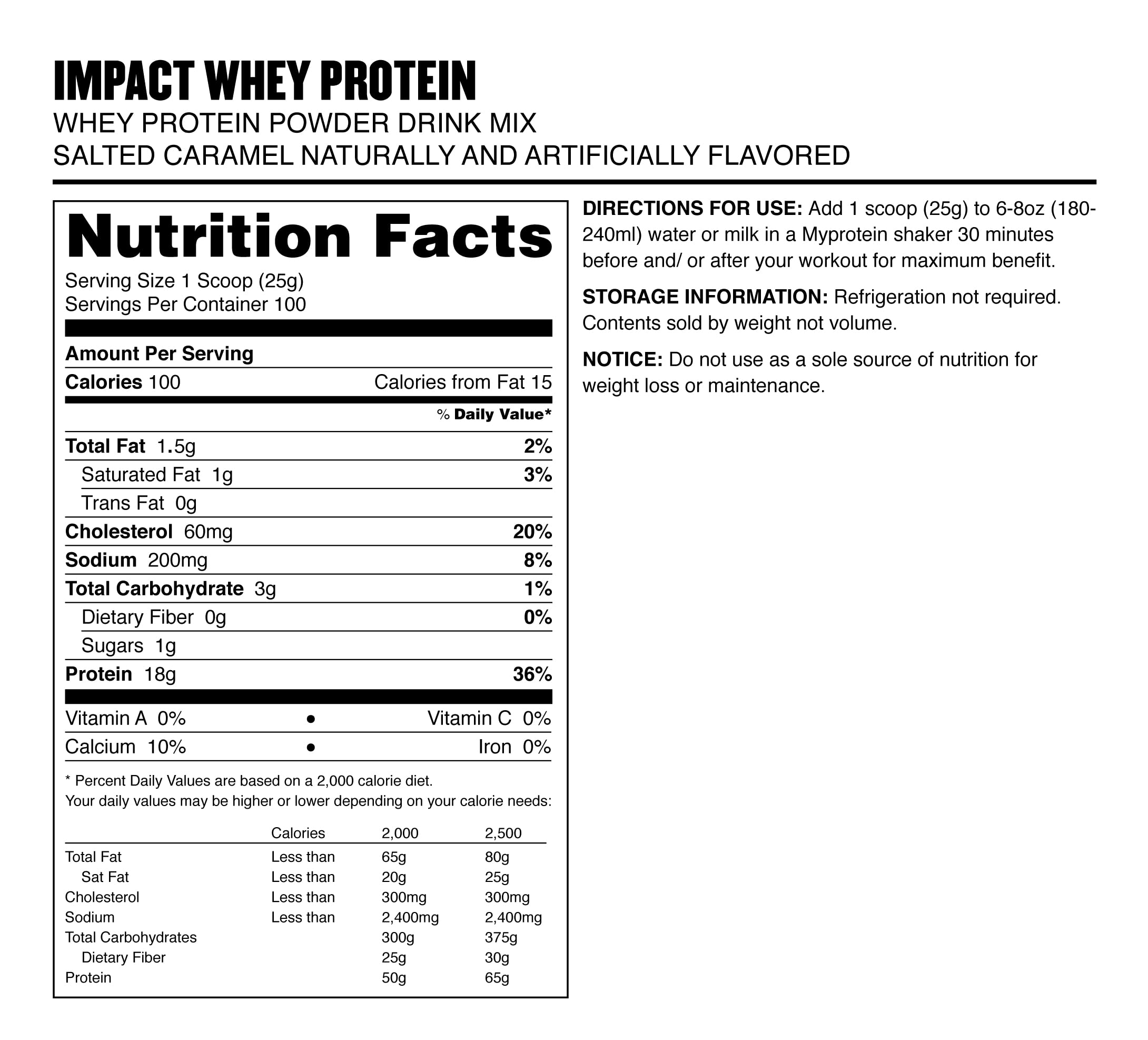 Myprotein Impact Whey, ingredientes naturales y libres de organismos modificados para una mezcla limpia.
