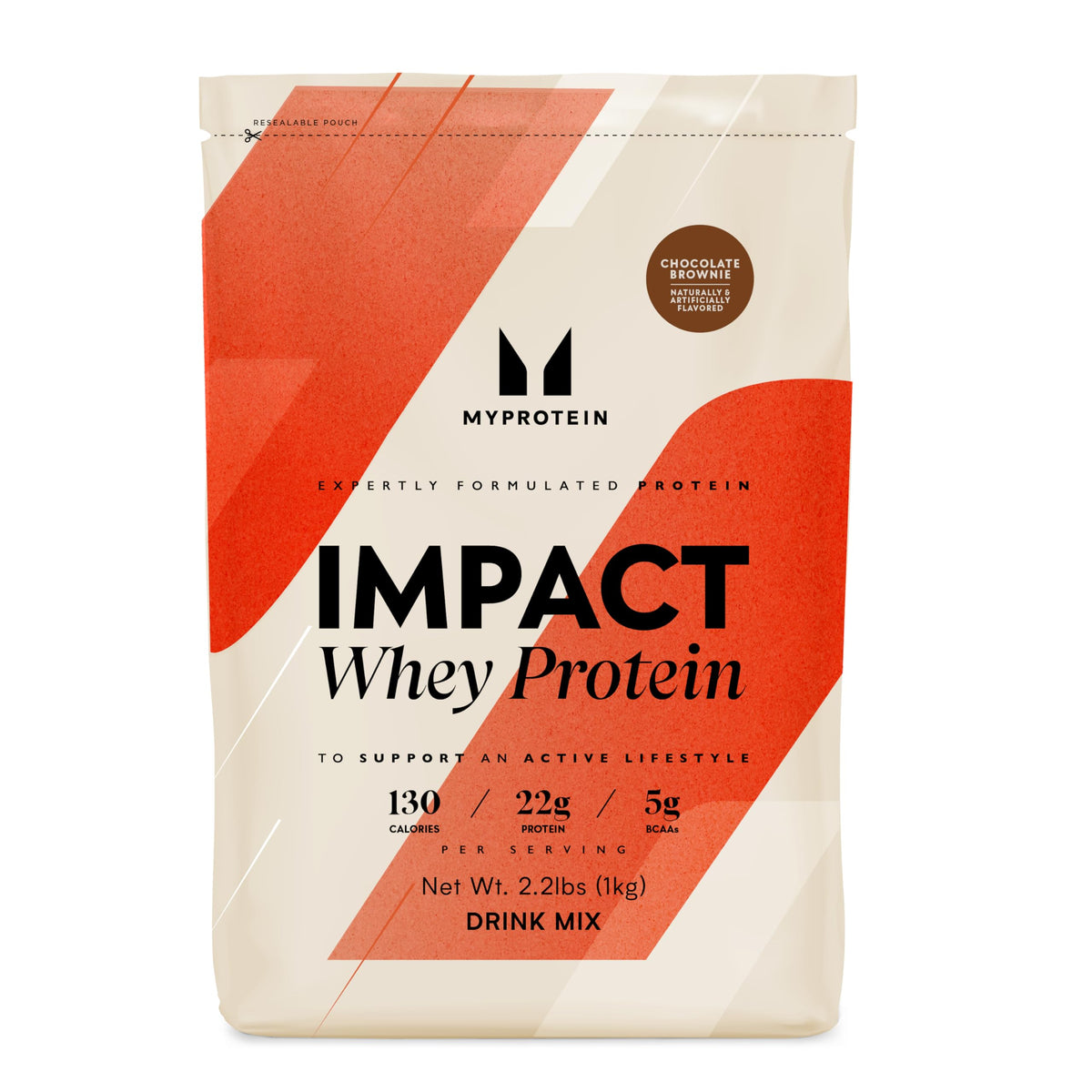 Myprotein Impact Whey: detalle de la lata sabor Chocolate Brownie para recuperación