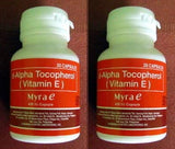 Myra E Tocopherol, botella de 60 cápsulas; apoyo para piel radiante y bienestar.