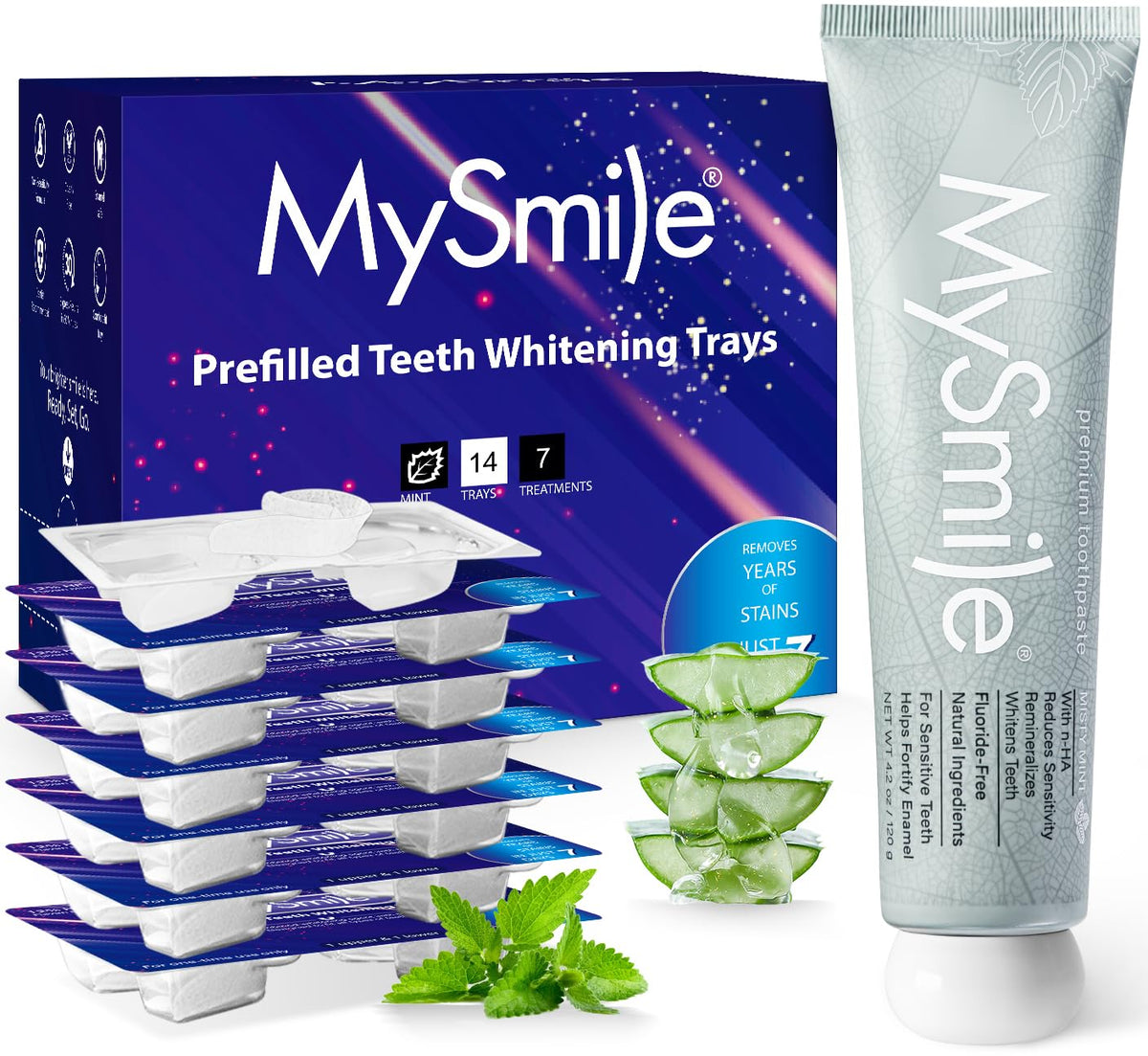 MySmile bandejas de blanqueamiento prellenadas para resultados visibles