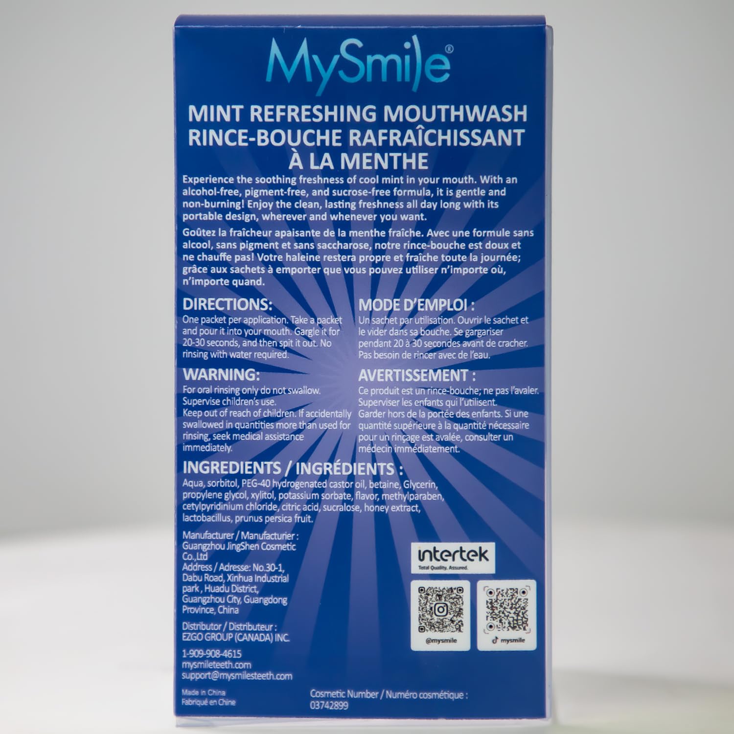 MySmile diseño en tiras para uso diario, cómodo y práctico.