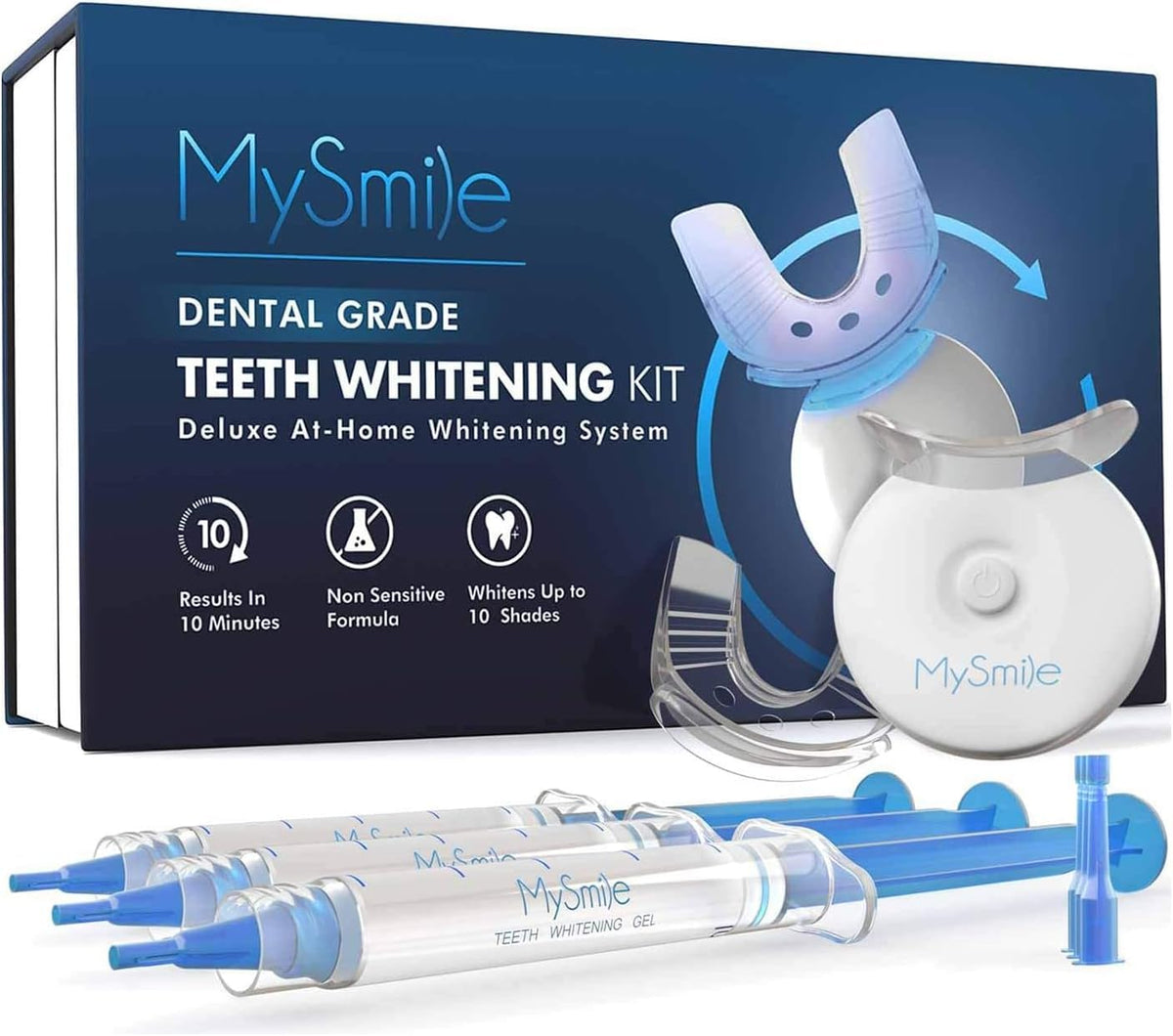 MySmile kit de blanqueamiento LED en uso para una sonrisa más clara
