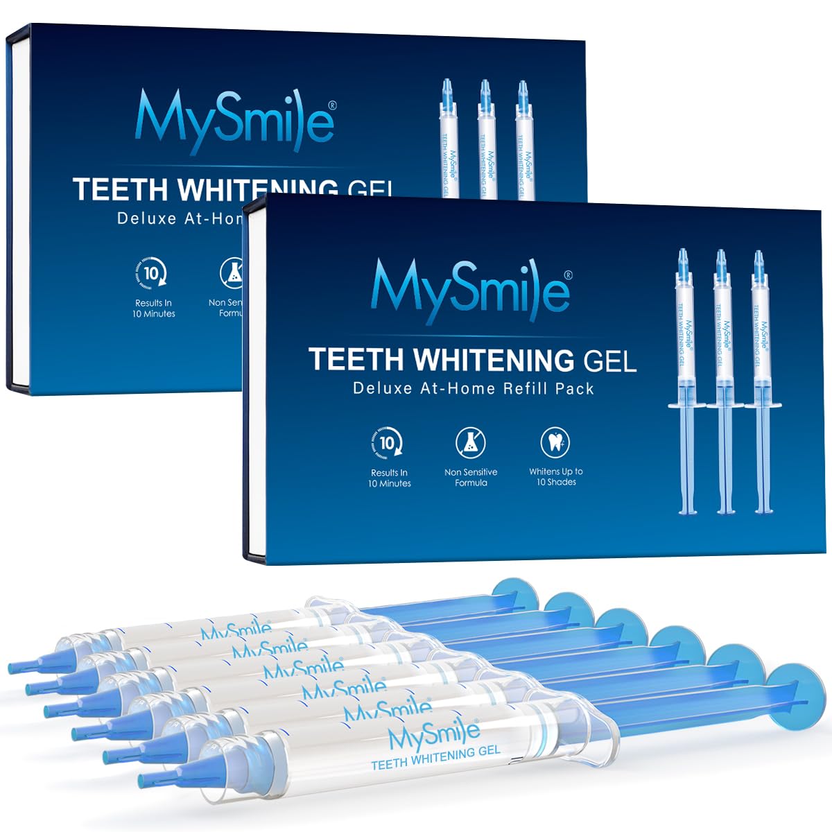 MySmile pack relleno de gel para blanqueado dental, ideal para uso doméstico
