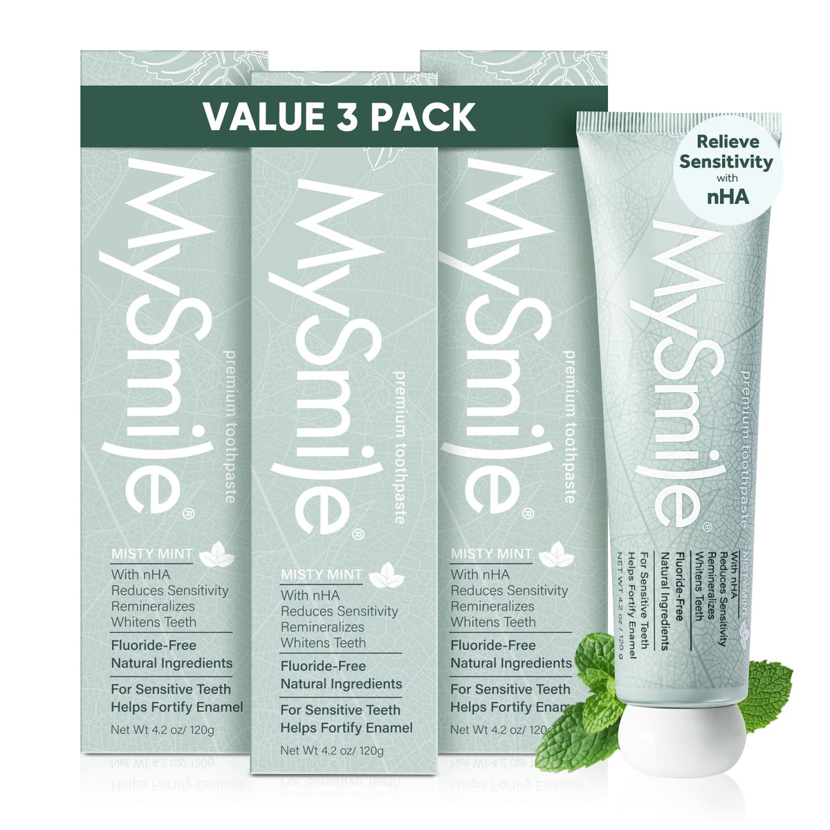 MySmile pasta nano-hidroxiapatita: remineraliza y aporta brillo natural.