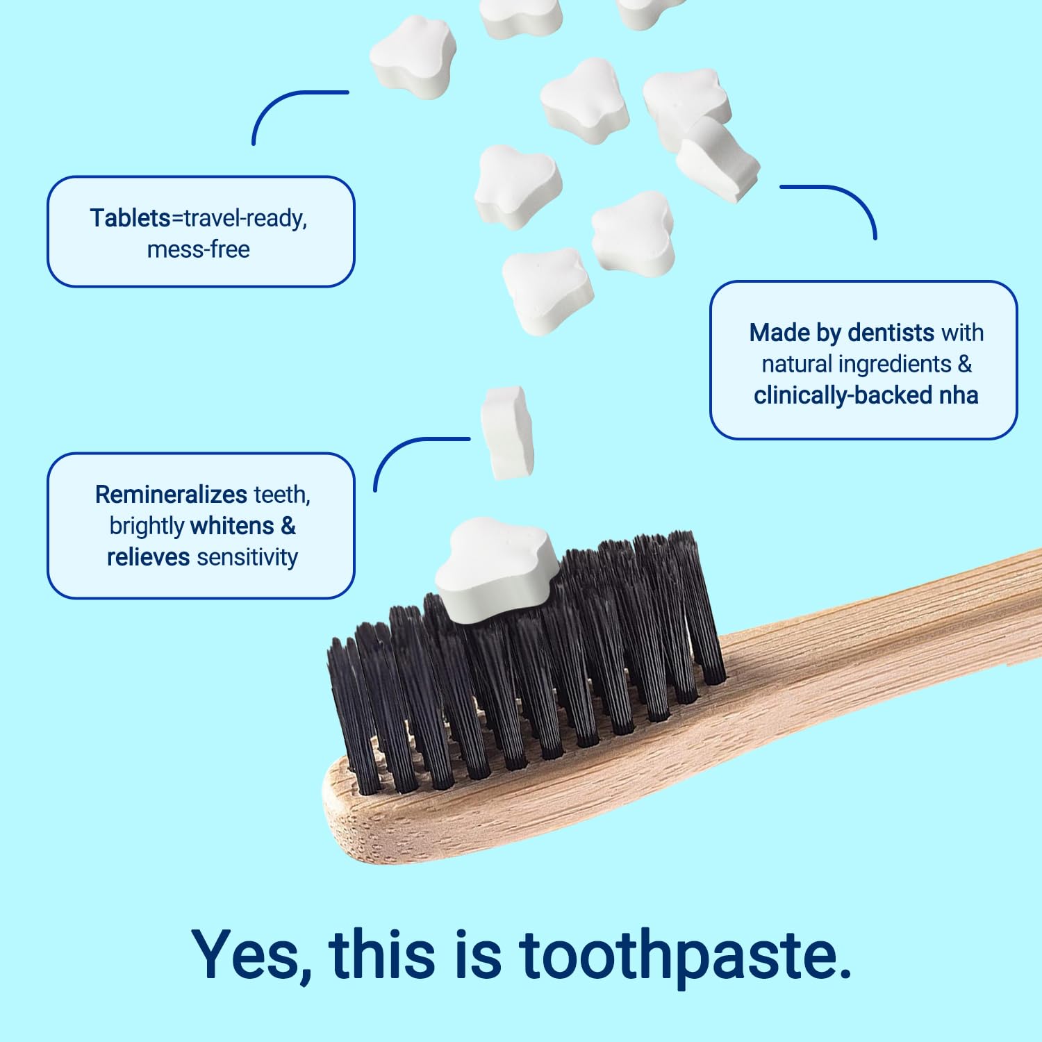 MySmile tabletas enjuague bucal para viaje ofrecen frescura sin agua.