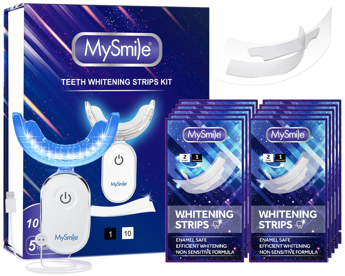 MySmile tiras blanqueadoras con luz para resultados en casa