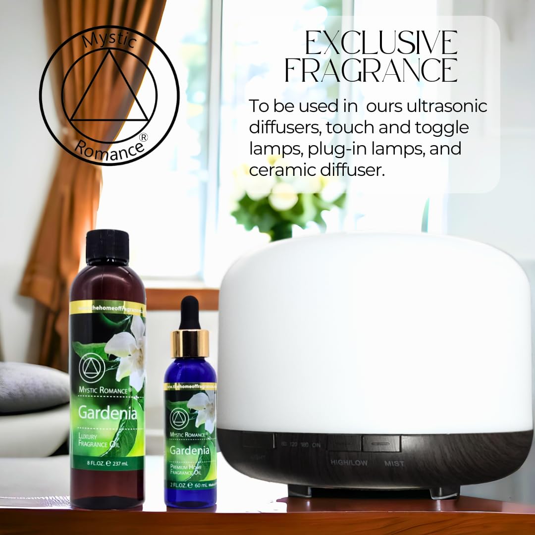Mystic Romance Gardenia: envase con cuentagotas práctico para recargas diarias.