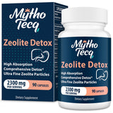 Botella de MythoTecq Zeolita para limpieza diaria y bienestar.
