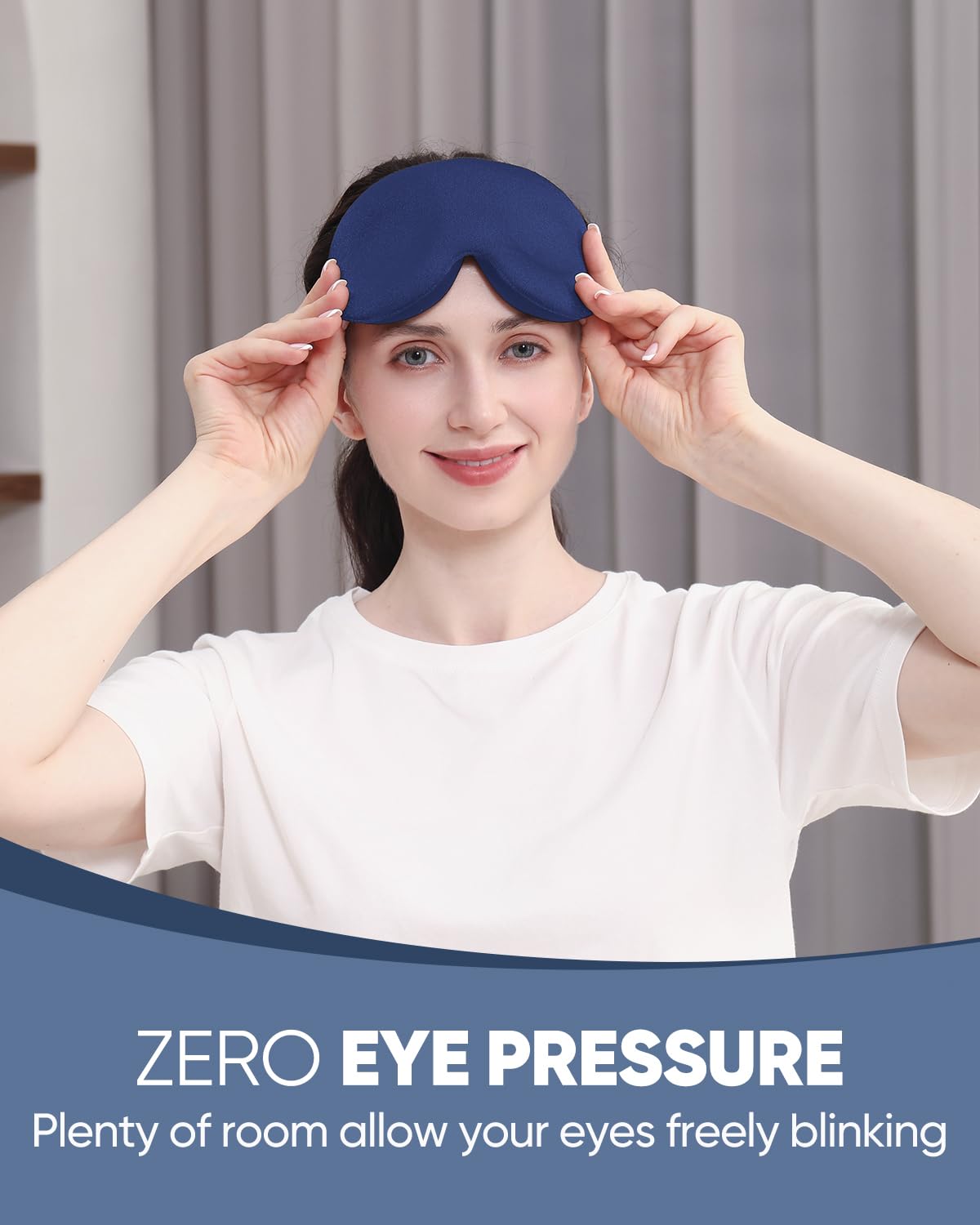MZOO antifaz con copas arqueadas de 13 mm para mayor confort ocular