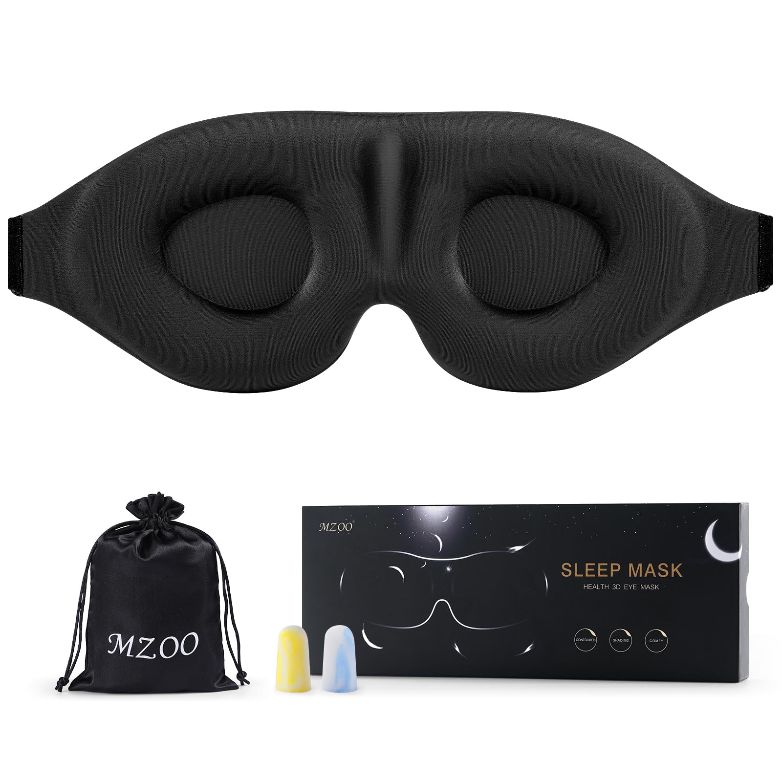 Mascarilla MZOO con diseño 3D para dormir sin presión en los ojos