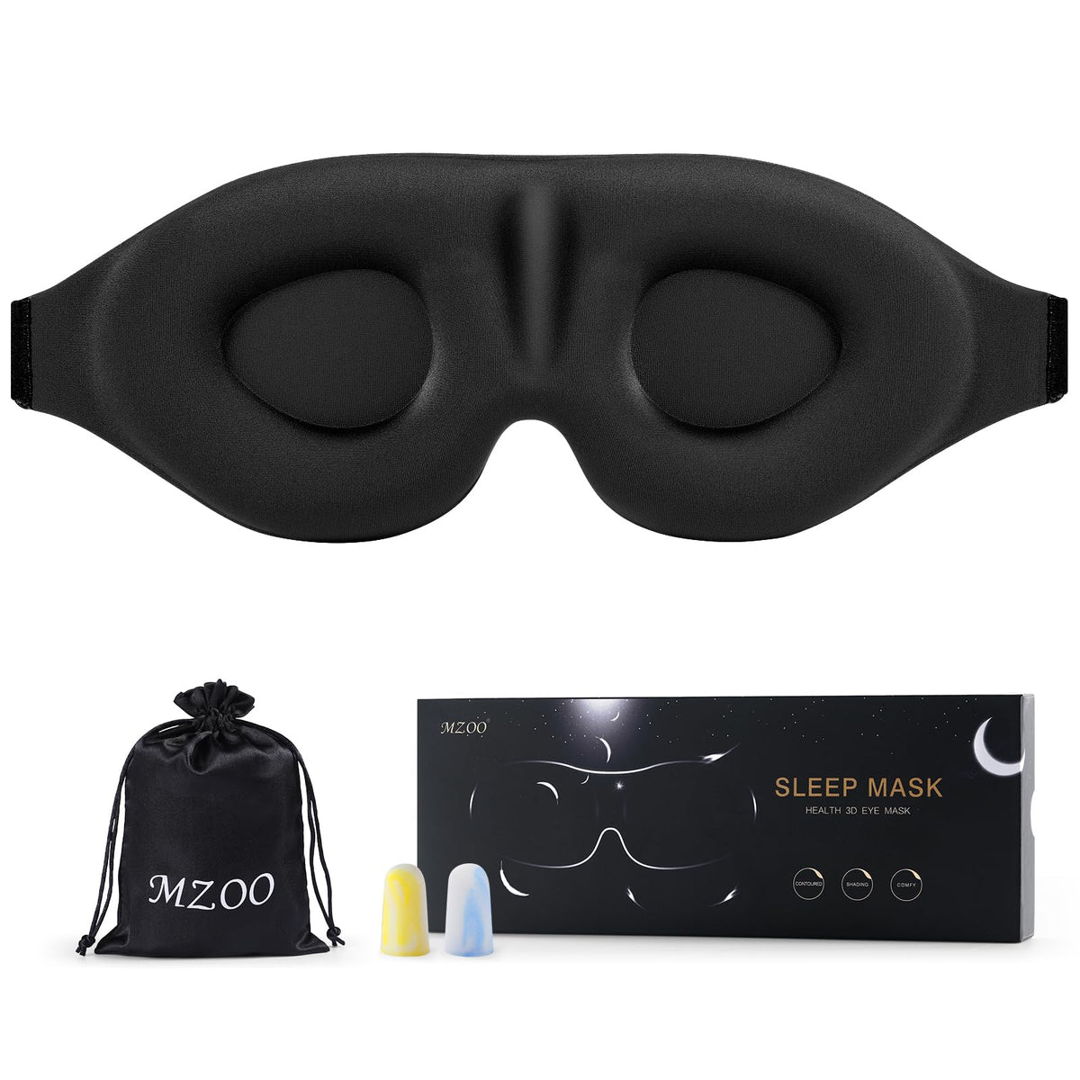 Mascarilla MZOO con diseño 3D para dormir sin presión en los ojos